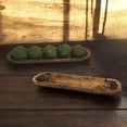 thumbnail image 3 of 18"-21.5" Baguette Dough Bowl Three Colors,  The New Dawn Decorative Wood Bowl, Table Center Piece, Wood Bowl + Moss Balls, 3 of 17