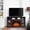 Espresso, variant on Gray Wash TV Stand with 23 Fireplace Inset for TVs up to 65, MDF+Glass Media Console with Open and Closed Storage, Adjustable Shelves, 58.25W