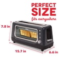 thumbnail image 2 of DASH Clear View Toaster: Extra Wide Slot Toaster with See Through Window - Defrost, Reheat + Auto Shut Off Feature for Bagels, Specialty Breads & oth, 2 of 7