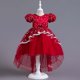 thumbnail image 1 of Vestido infantil Herrnalise, vestido de princesa sin mangas para niñas, vestido de malla con flores de encaje y lazo, vestido con mechones, ropa para niñas pequeñas, 1 of 8
