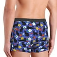 thumbnail image 6 of Salouo Black Cats And Flowers Print Men's Boxer Briefs,Breathable Underwear Elastic Waistband Briefs for Men -X-Large, 6 of 8