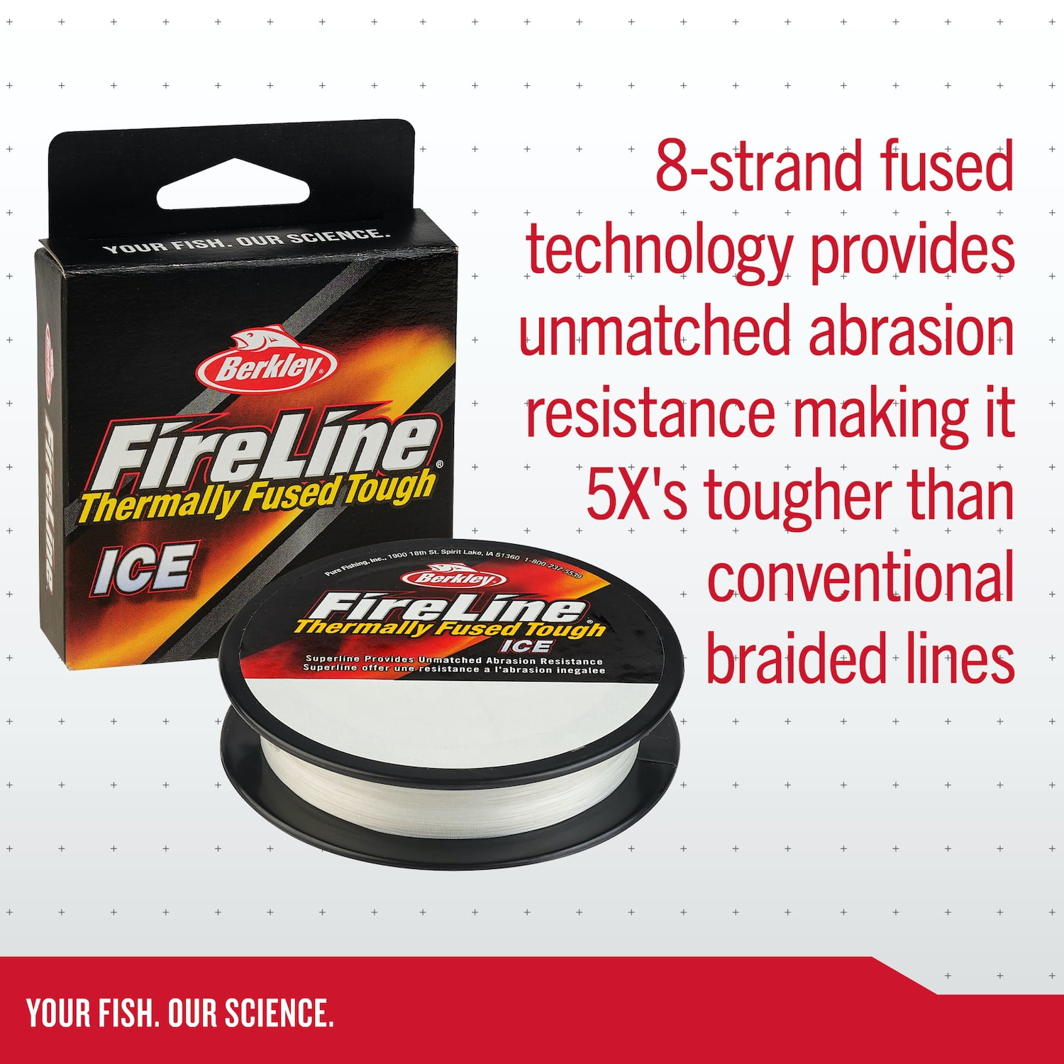 Berkley FireLine® Fishing Line, Smoke, 8 lb Test Strength, 50 yd
