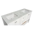 thumbnail image 3 of Lakeshore 60" Double Bathroom Vanity with White Cabinet and Engineered Carrara Top, 3 of 6