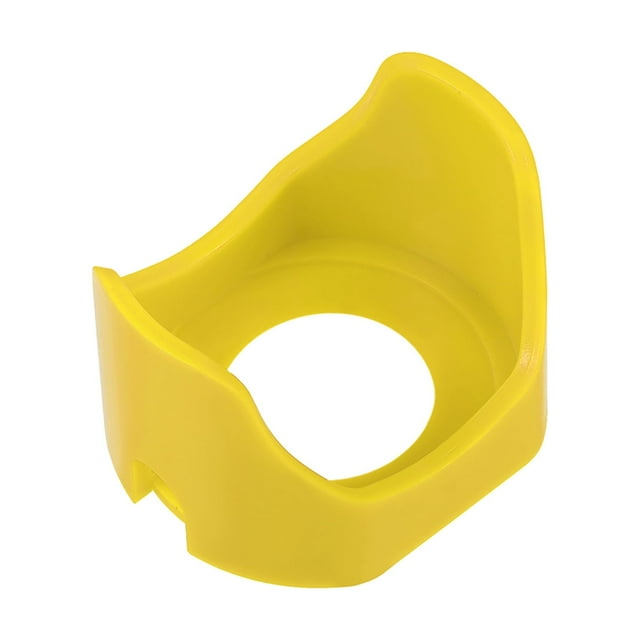 Unique Bargains 30mm Plastic Two Feet Push Switch Button Protective Cover Yellow, 1pcs