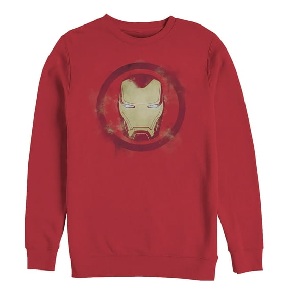 Men's Marvel Avengers: Endgame Smudged Iron Man Sweatshirt Red 3X Large