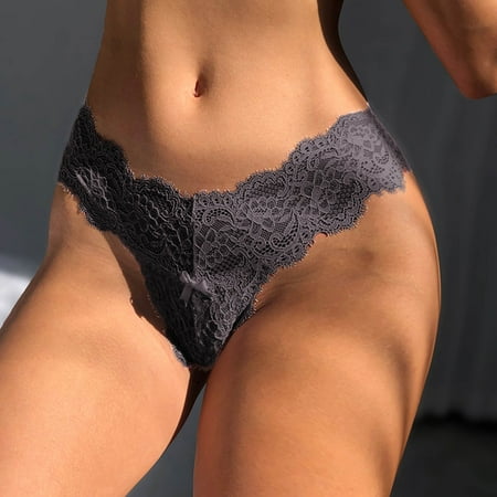 

Ykohkofe New Hot Panties For Women Crochet Lace Lace-up Panty Sexy Hollow Out Underwear