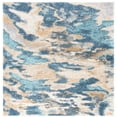 thumbnail image 2 of SAFAVIEH Calista Bevis Camouflage Area Rug, Blue/Gray, 6'7" x 6'7" Square, 2 of 11