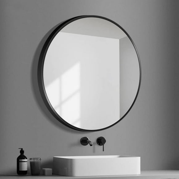 Trendy Acrylic Circle Mirror, Modern Mirror with Crystal Clear Reflection for Bathroom, Bedroom, Living Room Decor