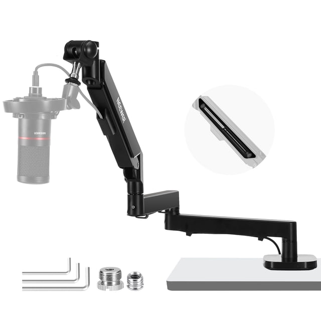 Soporte de escritorio con brazo de micrófono Neewer de perfil bajo para Shure MV7 SM7B