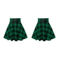 thumbnail image 2 of Qarigey corta a cuadros para mujer, corsé plisado a cuadros, ropa de discoteca para primavera y otoño para niña, vestido de cintura alta con Verde METRO 2Conjunto, 2 of 6