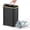 Black, variant on KSSKSS 2.1 Gallon / 8L Slim Bathroom Trash Can, Press Top Lid with Removable Inner Bucket, Compact Garbage Can for Bathroom, Bedroom– White