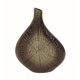 thumbnail image 2 of Zelo Jarrón Decorativo De 11 Pulgadas, Diseño Palmeado De Aluminio, Cuello De Botella Dorado, 2 of 3