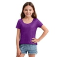 thumbnail image 4 of Vmvidoty Children Sequined Blouses Dressy Tops Fashion Crew Neck Summer Outfits for Birthday Party Purple 120, 4 of 8