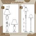 thumbnail image 5 of Resenkos Floor and Table Lamp Set,3-Piece Table and Floor Lamp Set with Linen Fabric Lamp Shades, 5 of 6
