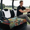 thumbnail image 5 of XYZCANDO Colorful Hummingbird Floral Golf Cart Seat Cover | 4 Pockets Non-slip Washable | Universal Fit 2-Seat Golf Cart Accessory, 5 of 8