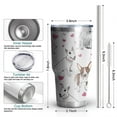 thumbnail image 6 of 30oz Bull Terriers and Hearts Tumblers Stainless Steel Tumbler with Lid and Straw,Vacuum Insulated Double Wall Travel Tumbler Cups Mug with Cleaning Brush for Coffee,Tea, 6 of 7