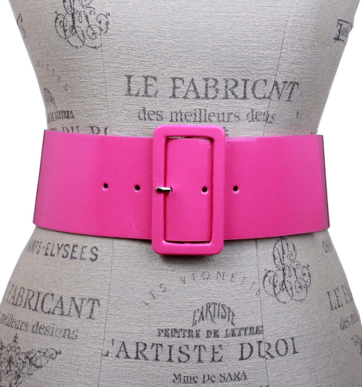 Hanna Nikole Women Wide Patent Leather Belt Fashion Square High Waist Cinch  Belts at  Women’s Clothing store