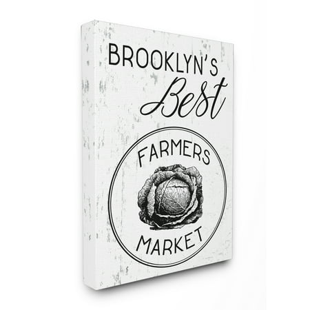 The Stupell Home Decor Collection Brooklyns Best Farmers Market Stretched Canvas Wall