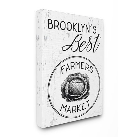 The Stupell Home Decor Collection Brooklyns Best Farmers Market Stretched Canvas Wall (Best Crafts To Sell At Farmers Markets)