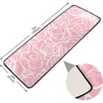 thumbnail image 2 of Kitchen Rugs and Mats Non-Skid Washable Runner Rugs Pink Rose Flower Floral Long 72x24 inch for Floor Cushioned Hallway Entryway Indoor 2x6 Cute, 2 of 7