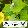 thumbnail image 4 of Clips ajustables para entrenamiento para plantas pack de 60 – clips para tallos de jardín de bajo estrés, soporte ajustable 360°, plástico reutilizable, negro blanco verde, plegado de 3,2 cm, 4 of 8