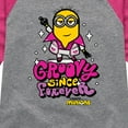 thumbnail image 3 of Despicable Me Minions - Groovy Since Forever - Toddler & Youth Girls Raglan Graphic T-Shirt, 3 of 5