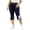 Navy 1, variant on HAiming Plus Size Capri Pants for Women Bow Side Slit Slim Elastic Waist Solid Color Casual Pants Workout Pants