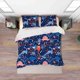 thumbnail image 1 of 3D Cartoon Azul Dinosaurio Hoja Funda de edredón Set Ropa de Cama Set Funda Nórdica, 1 of 3