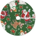 thumbnail image 1 of FMSHPON SantaSnowman Xmas Christmas Tree Skirt Stand Mat for Holiday Party Decoration Indoor Outdoor 36 inches, 1 of 6