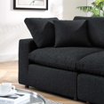 thumbnail image 4 of Modular Loveseat Sofa Couch, Black, Fabric, Living Kitchen Cafe Bistro Hospitality Restaurant, Modern Contemporary HB34753, 4 of 5