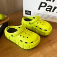 thumbnail image 1 of Zapatillas de suela gruesa de 7cm para mujer, zuecos de jardín de verano, zapatos de plataforma gruesa blanca con agujeros, toboganes de playa para niñas qym unisex, 1 of 2