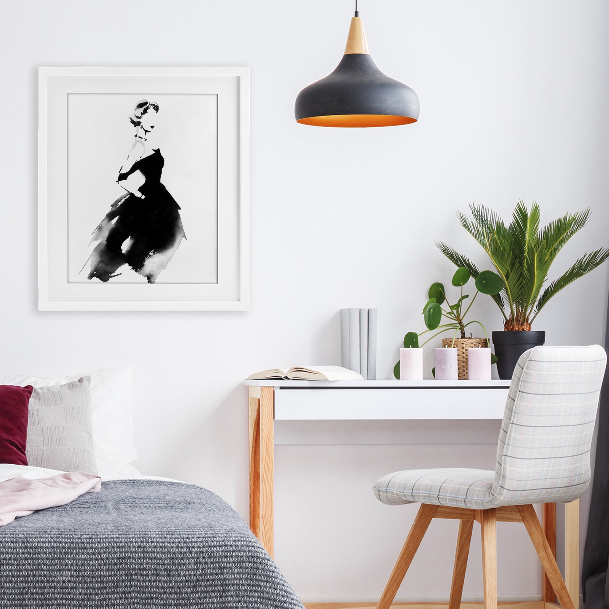 Stupell Industries Shadow Waltz Silhouette White Framed Print Under Glass, design by Svetlana Aleynikova