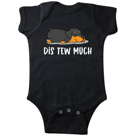 

Inktastic Napping Dis Tew Much Rottwieler Gift Baby Boy or Baby Girl Bodysuit
