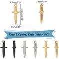 thumbnail image 3 of 1box 12pcs 3 style 304 Stainless Steel Pendants Dagger Mixed color 23.5~24x8.5~9x3.5mm Hole: 1.4~1.6mm 4pcs/style, 3 of 5