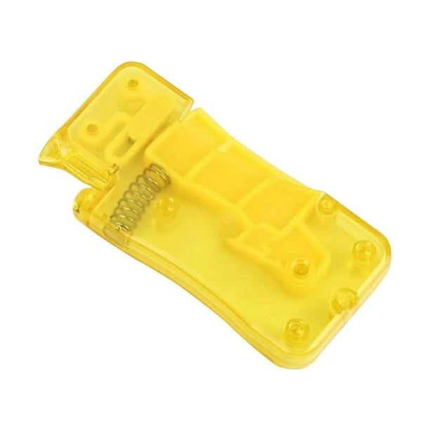 Enhebrador automático de agujas para coser a mano y a máquina - Herramienta fácil para enhebrar hilo de bordar, para personas mayores y baja visión - ABS Plástico, amarillo