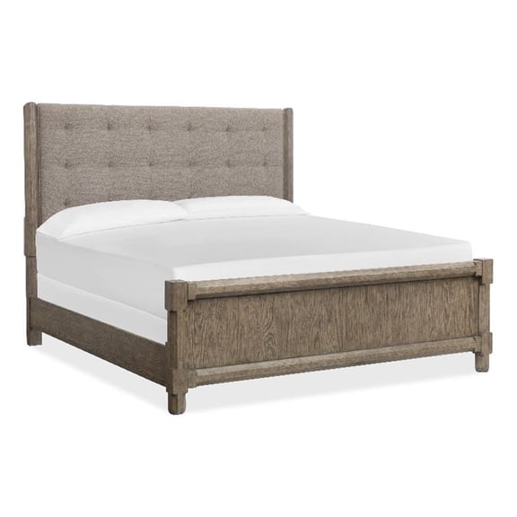 Magnussen Home Claremont Smokey Taupe King Upholstered Panel Bed