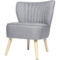 thumbnail image 2 of Timeless Comfort, Chaise d'Appoint en Velours avec Design Classique à Dossier Ailé, Mousse Haute Résilience Assure une Relaxation Ultime, Adaptée pour Salon, Salle à Manger, Chambre Ou Véranda, Gris, 2 of 7