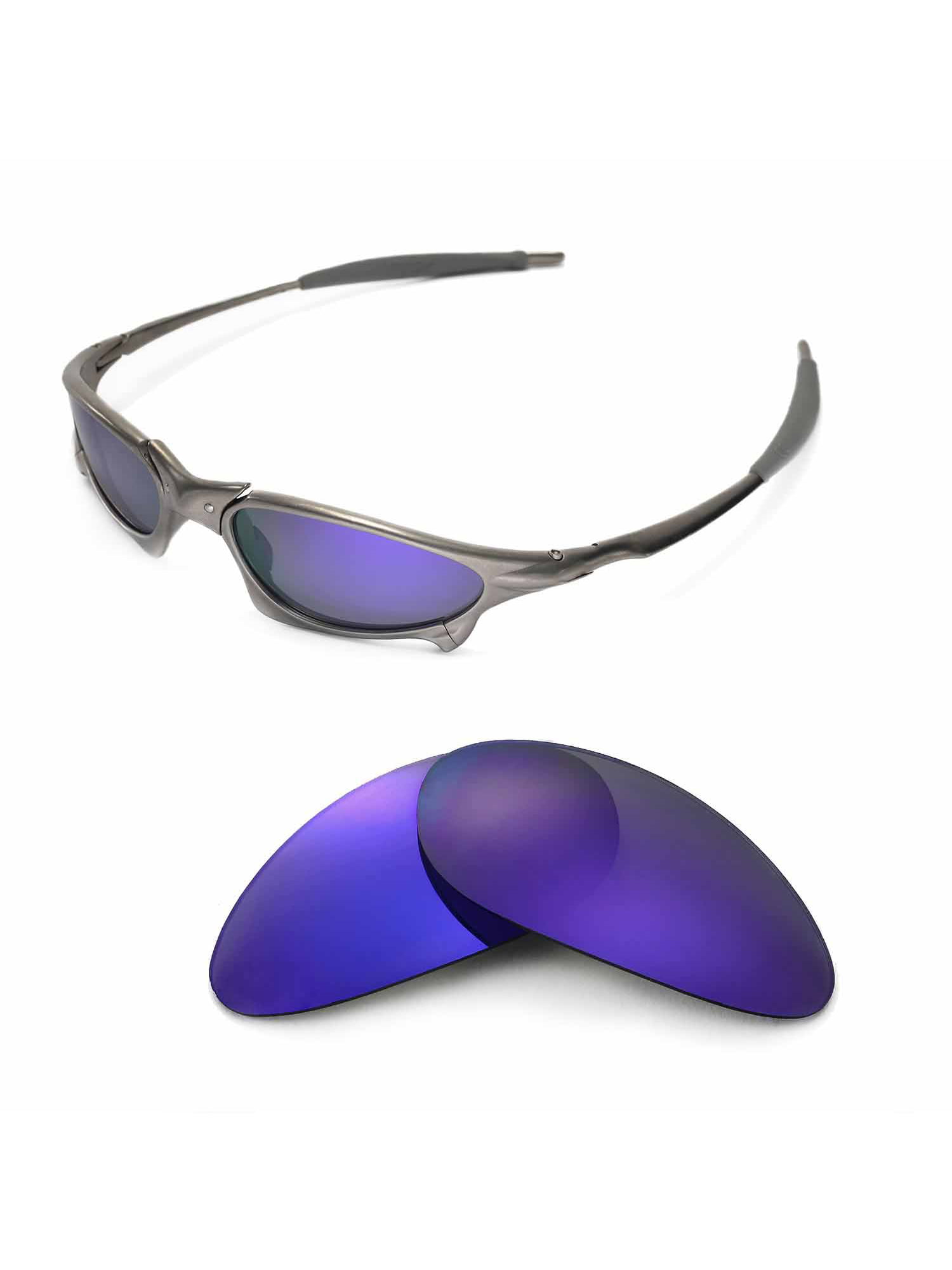 New Gray Polar w/Purple Mirror Replacement Lenses made to fit Oakley Juliet  X-M