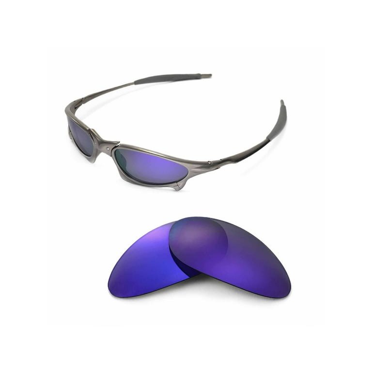 Walleva Purple Polarized Lenses And Green Rubber Kit For Oakley