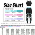 thumbnail image 7 of YEAHDOR Teens Girls 2Pcs Activewear Set Active Sleeveless Crop Top with Leggings Pants Gym Dance Suit Black&Light Blue 16, 7 of 7