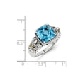 thumbnail image 3 of Sterling Silver w/14k Blue Topaz Ring, 3 of 3