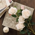 thumbnail image 6 of Efavormart Pack of 2 | 33" Silk Long Stem Roses, Faux Flowers Rose Bouquet - ROSE GOLD, 6 of 11