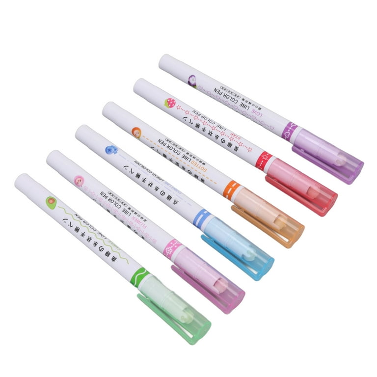 AIHAO Milky Gel Pens, Fine Point, Color Pen for Journaling, Drawing, Adult Coloring, Note Taking, 6 Pack, 0.5mm