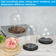 thumbnail image 4 of Uxcell 5.9"x3.3" Clear Cloche Glass Dome Glass Bell Jar Display Case Tabletop Centerpiece with Base, 4 of 6