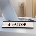 thumbnail image 2 of Pastor 2 x 10" Desk Sign with Aluminium Frame | Church Leader Role and Titles, 2 of 8
