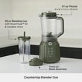 thumbnail image 3 of Thyme & Table Countertop Blender Duo, 1100W, 57oz Tritan Pitcher, 6-Point Stainless Steel Blade, 25oz To-Go Cup with Smart Seal™ Lid and Straw, Dusty Moss, 3 of 13