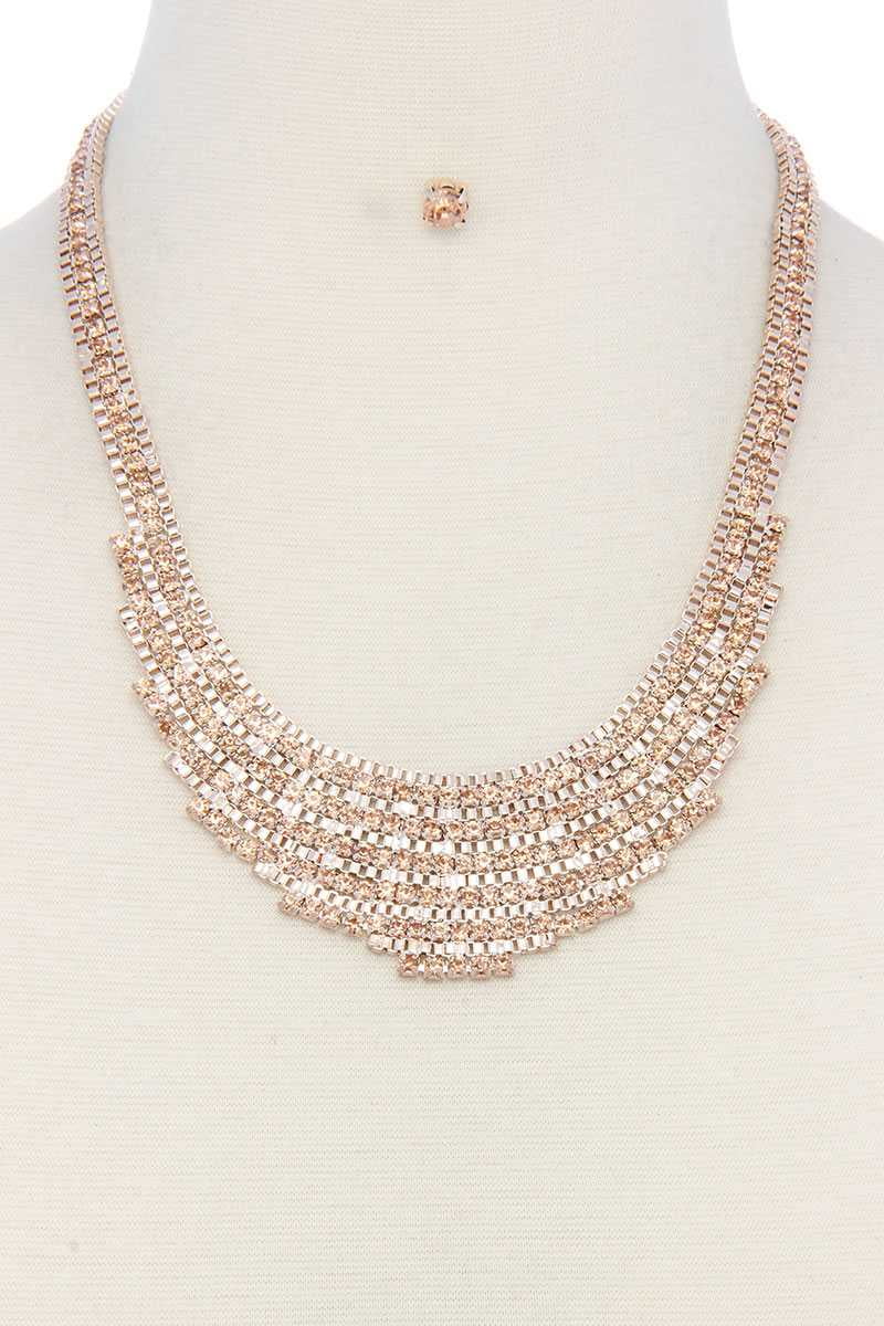 Rhinestone Short Necklace - Walmart.com
