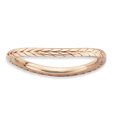 thumbnail image 1 of Bague Ondulée en Argent Sterling Stackable Expressions Poli Plaqué Rose Taille 8, 1 of 3