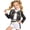 Black, variant on Guvpev C'hildren's Pop Singer Stage Performance Costumes, Halloween Cosplay Dress Up Outfits for Ages 3–13Y