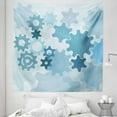 thumbnail image 1 of Engineering Theme Tapestry, Machine Tech Industry Related Abstract Repeated Mechanic Gears Graphic, Fabric Wall Hanging Decor for Bedroom Living Room Dorm, 5 Sizes, Pale Blue, by Ambesonne, 1 of 1